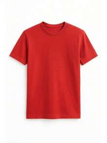 Original HPC POLO T-Shirt With Round Neck And Short Sleeves – Themed Graphic Design "HPC: London England Heritage" – 100% Cotton - 紅色 - 查看 4