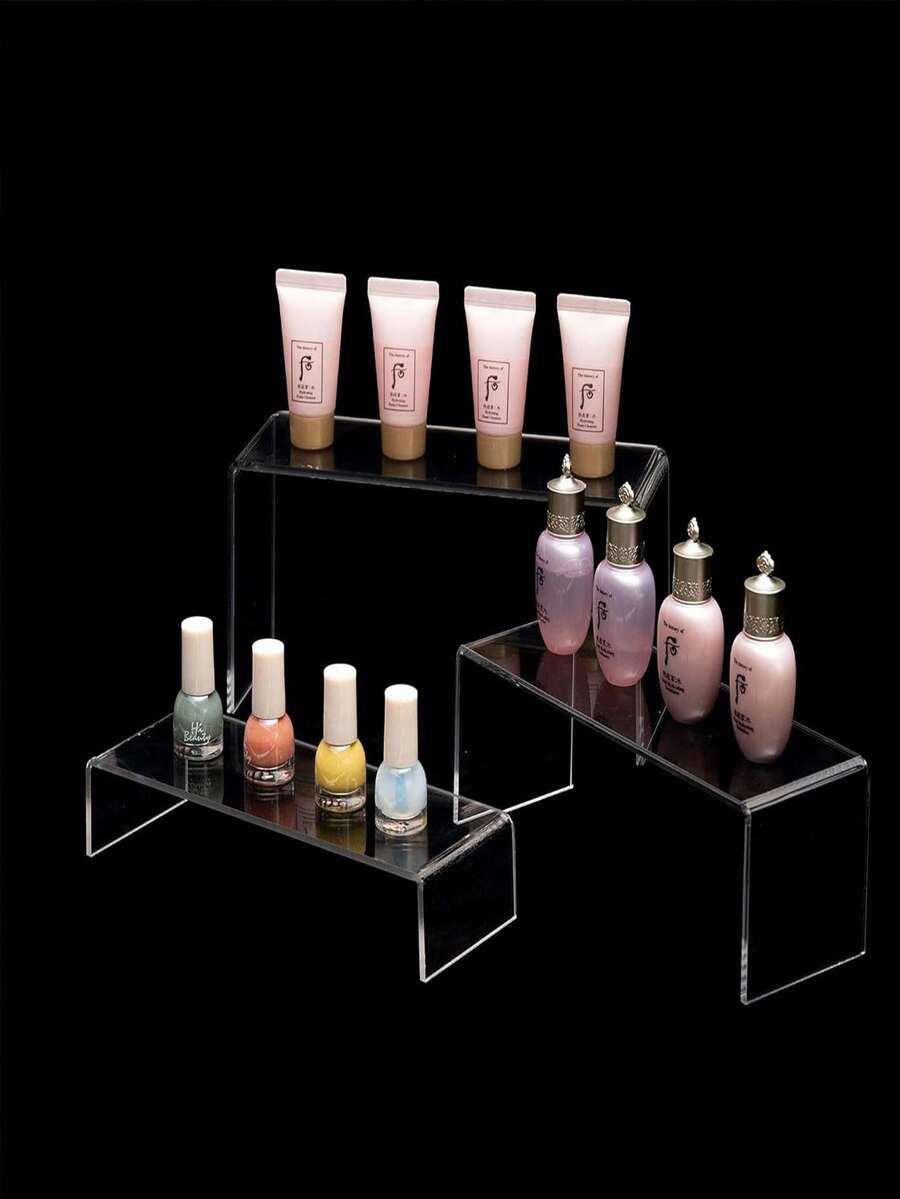 5pcs Transparent Acrylic Jewelry Display Stand, Candy Display Rack, Mannequin Storage Shelf - Clear - View 1