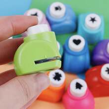 2/6/12pcs Mini Hole Puncher Set, Mixed Color Portable Manual Hole Punchers, DIY Scrapbooking Card Making School Office Craft Supplies - Multicolor - View 3