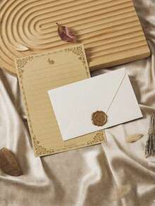 10/20pcs Minimalist Cashmere White Envelope Set, Includes Envelopes And Wax Seal Stamp Set, Minimalist Art Paper Invitation Cards, Postcard Envelopes, Suitable For Business Mailing Envelopes, Handwritten Greeting Envelopes - Milky White - View 9