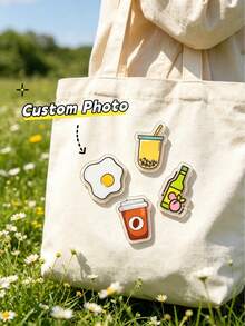 1/5/10pcs Customized Acrylic Pins,Personalized Photo Pin,Unique Bag Accessories,Fashionable, Colorful, Cute, Simple, Kawaii,Ideal For Birthday - Multicolor - View 1