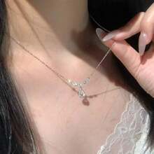 Kalung Air Mata Putri Duyung Wanita Model Baru, Liontin Mewah Kelas Atas, Hadiah Ulang Tahun - Perak - View 4