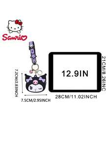 SANRIO 1pc  Officially Licensed Mini Silicone    Keychain Coin Purse Makeup Bag Storage Bag Collection Set Waterproof Portable Multi-Functional Cute Cartoon Small Bag Suitable For Personal Storage Decoration Birthday Christmas Gift For Friends Family Couples Fans - Multicolor - View 3