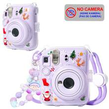 Instant Mini 12 Clear Case For Fujifilm Instax Mini 12 Instant Film Camera, UV Color Printing Camera Protective Case With Adjustable Strap And Cute Bracelet (No Camera) - View 14