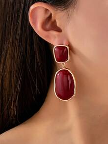 1 Pair Fashionable Personalized Women's Resin Earrings - Women's Geometric Earrings - View 17