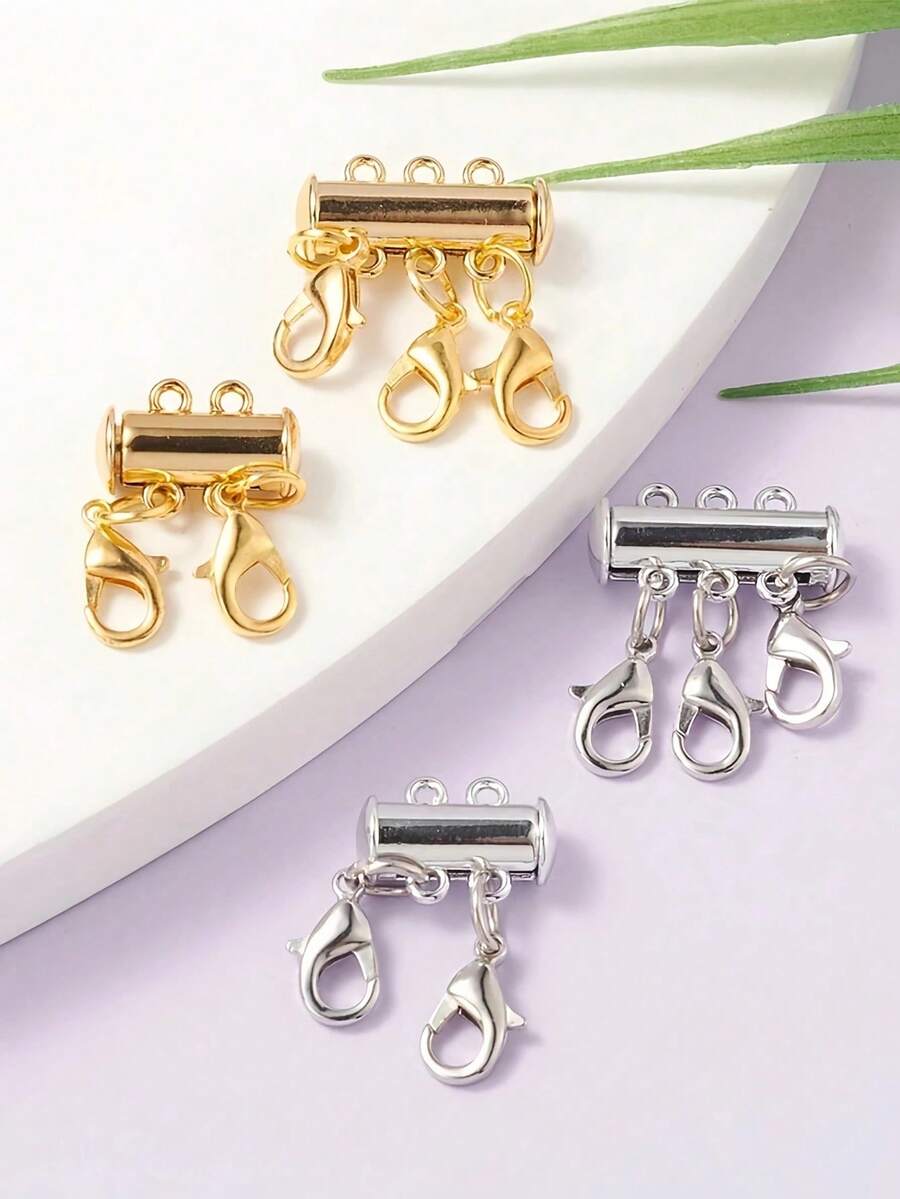 16/8/4/2/1件波希米亞風項鍊扣環組，適用於疊戴鏈條飾品連接件，女款項鍊防纏結鎖扣
