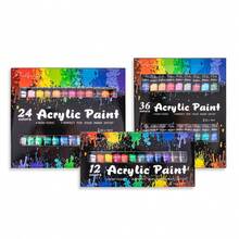 36 Colors Acrylic Paint Set 12ml  Rich Pigment Art Painting Supplies For Canvas Wood Rock DIY Craft Artist Beginners - 36-color Acrylic - View 5