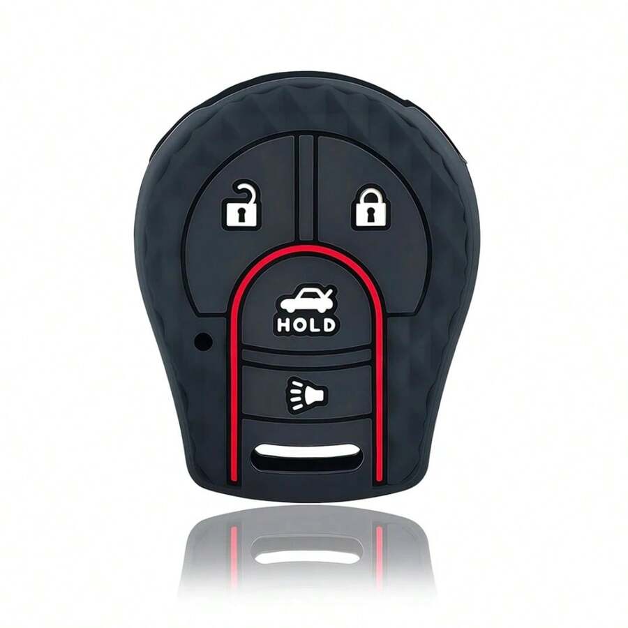 Remote 4 Buttons Car Key Silicone Case Cover Shell For Maxima Versa Altima Sentra Tiida Armada X-Trail - black - View 1