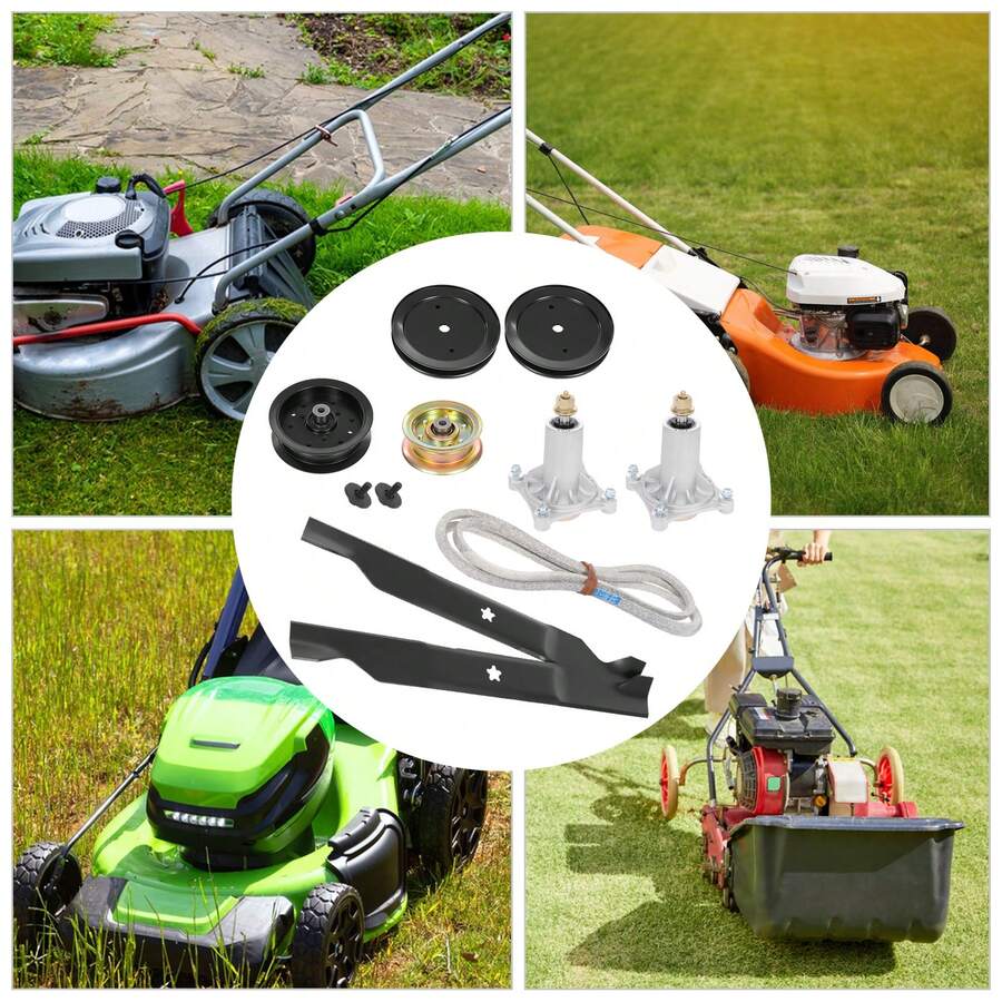 Complete Mower Deck Service Kit, Rustproof Steel Aluminum Mower Parts Compatible YT3000 YTS3000 PB195H46YT - A Set - View 1