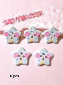 10/20/100pcs DIY Handmade Patch Flat Bottom Children's Hair Accessory Clips Cross-Border Shoe Flower Base Material Five-Pointed Star Buttons - Five-pointed Star Button - View 18