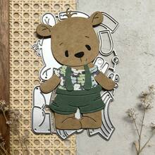 1pc Latest Cute Bear Metal Cutting Die, Suitable For Making Paper Cards, Scrapbooks, Custom Cards, Photo Albums And Craft Decorations. - Little Bear - View 3
