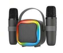 Reletech Portable Bluetooth Karaoke Speaker With 2 Wireless Microphones, RGB Gradient Light, Recording & Multi Sound Effects, Mini Karaoke Machine For Home Party Indoor Gathering - View 11