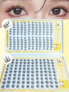 Lvcheryl No Needed Glue Self Adhesive False Eyelashes Book Messy Lazy Large-Capacity 12-13mm Natural Volume Eyelashes Extension,Easy To Wear Reusable Strips Lashes Beginner Friendly Makeup Tools - C - View 4
