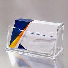 1pc Acrylic Premium Transparent Business Card Holder, Front Desk Exhibition Storage Portable High-End Car Business Card Box - View 1