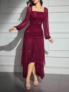 Women Midi Dresses - Marrón - View 6
