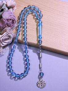 1pc Steady Classic Ink Wash Pattern Resin Men's Prayer Bead Bracelet, Suitable For Men's Daily Wear - Beads - View 19