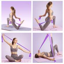 1 buah Pita Resistensi Unisex, Latihan Kekuatan, Yoga dan Kebugaran di Rumah, Pita Latihan Elastis Bebas Lateks - MultiWarna - View 5