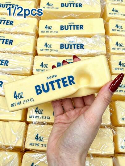 1pc Realistic Cream Slow Rebound Toy - Soft Anti-Compression Stress Relief Bar, Suitable For Teenagers And Adults, Slow Rising Sensory Pressure Relief Toy, Fun Gift For Autism Or Pranks, Slow Rebound Cream Bar, Anti-Pressure Cream Bar, Stress Relief And Anxiety Relief Pressure Relief Toy, Slow Rising Soft Squeezable Elastic Cheese Bar, Prank Toy, Stress Relief Toy, Perfect Gift For Holidays, Birthdays, Christmas And Parties.