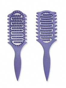 1pc Hollow Curly Hair Comb, Anti-Tangle Massage Styling Comb, Suitable For Curly Hair, Unisex Salon And Daily Travel Hair Tool - Multicolor - View 6