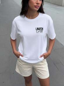 Women's Fashionable Short Sleeve T-Shirt | Exquisite Design | Summer Essential | Easy To Match | Showcase Your Style - White - View 2