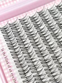 432pcs D-Curl Cluster False Eyelash Set With Accessories, Transparent Lash Stem, Large Capacity, Soft & Natural, Beginner-Friendly, 10-12mm Single Cluster Lash Book Set, Suitable For Wedding, Party, Cosplay And Music Festival - Black - View 6