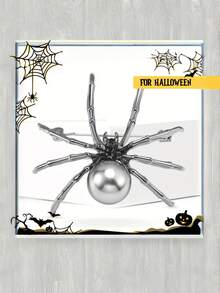 1 pieza Broche de araña grande de moda, adecuado para vestidos, camisas, suéteres, bufandas, chales, abrigos y sombreros - Accesorio de fiesta de la serie clásica elegante minimalista de Halloween - Multicolor - Ver 7