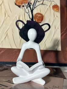 Abstract Reading Thinking Pose Figurine, Elegant Home Decor For Study, Office Desk, Also Great Gift For Christmas, Halloween, Back To School - 1 - View 11