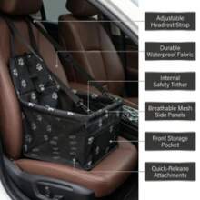 Dog Car Seat For Small Medium Pet, Portable Cat Puppy Rabbit Seat Travel Booster - RMD0011-hEI - View 6