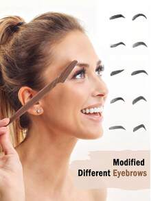 30/15/5pcs Eyebrow Trimmer Set, Long Handle Precision Eyebrow Shaper, Shaping & Trimming Beauty Tool, Exfoliating & Callus Removal Razor, Facial & Neck Shaving Blade, Women's Multi-Function Grooming Set, Travel & Home Use, Smooth - Mocha Brown - View 7