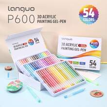 Languo 3D Planner Pen - 216 Colors Acrylic Gel Pen Set & 48 Colors Metallic Finish & 4 Gift Box Packaging (24/36/54/72 Colors) Op, First Day Of School - Multicolor - View 14