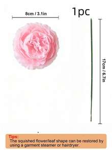 1/2/5/10支粉色人造牡丹花附絲綢葉片，適用於婚禮、居家、辦公室、派對、飯店與花園裝飾，完美用於桌面中心裝飾、花束與拱門裝飾，情人節、母親節、週年紀念及其他節日的理想禮物，浴室裝飾、婚禮裝飾花、婚禮裝飾用品、乾燥花花束、仿真植物臥室、居家裝飾、浴室配件裝飾 - 粉色 - 查看 9