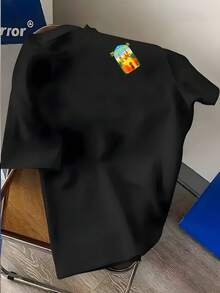 ¡Estilo de viaje del norte de África! Camiseta blanca Marrakech - Prenda casual de manga corta para hombre, de poliéster multifuncional de doble cara. - Negro - Ver 3