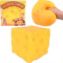 1pc Cheese Squeeze Toy With Realistic Bread Texture, Slow Rebound TPR Shell, Perfect As Birthday, Christmas, Halloween, Easter Gift Idea - Multicolor - View 4