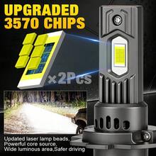 TOAUTO H7 80W LED Headlight Bulbs, 2PCS High Power Car Headlamp Light Bulb Replacement, 6000K White For Socket H7 - A - View 2