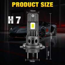 TOAUTO H7 LED Headlight Bulbs 2PCS, 90W 20000LM 6000K White CanBus Error Free, High Low Beam For Socket, Replacement For Car SUV Truck - A - View 9
