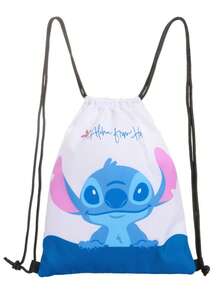Disney 1件裝迪士尼抽繩背包,彈性開口,卡通設計,可擴展胸包,適合青少年,返校必備 - 肩膀包 - 查看 22