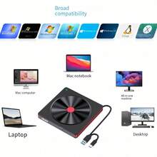 External USB DVD Burner/Writer/Reader For Laptop And Desktop Computer - View 6
