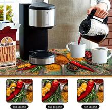 1pc Dish Drying Mat, Coffee Machine Mat, Multi-Spice & Ingredient Print Draining Mat, Durable, Highly Absorbent, Suitable For Dining Table, Cafe And Other Scenes, Multi-Purpose Drainage Mat, Home Gift, Tabletop Decor - XYLSD-515 - View 10