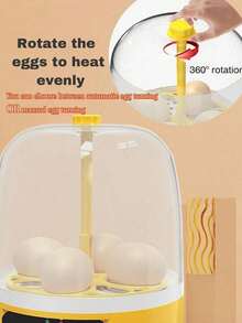 Home Digital Incubator, Can Hatch 4 Eggs, Automatic Egg Turning, Temperature And Humidity Control, Suitable For Hatching Chicken, Duck, Bird And Turtle Eggs, USB Powered - Yellow - View 6