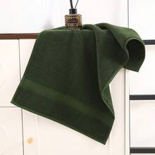 1件/3件組 約13*13英吋/16*28英吋/30*57英吋 100%純棉毛巾套組，高吸水快乾柔軟加厚加大豪華酒店浴巾、面巾、手巾，適用於SPA中心、吹髮、身體包裹、沙灘巾、游泳、戶外健身、居家浴室用品，開學季、男友禮物、中性風格、復活節禮物 - 豆綠色 - 查看 3