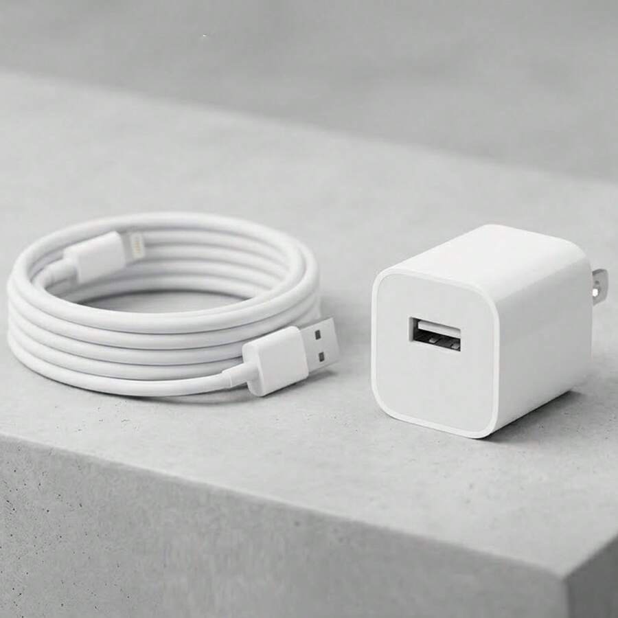 Wall-Mounted Fast Charging Kit Charging Adapter, With 3.3ft/6.6ft Long Nylon Braided Charging Cable Anti-Tangle Data Cable USB-C To Apple IOS Charging Kit, Compatible With IPhone 14 13 12 11 Pro Max Plus Portable Charging Kit - US A Type Plug(110-127V) - View 1