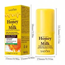 Honey Milk Anti-Dryness Anti-Cracking Lip Balm 4.5g, Dual-Effect Deep Nourishing, Reduces Lip Lines, Enhances Gloss, Suitable For Day And Night, Personal Skincare Sleeping Lip Mask - Honey - View 11