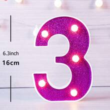 16cm 白色發光 A-Z LED 字母燈,電池供電,臥室裝飾字母夜燈,婚禮裝飾,生日派對裝飾,女孩房/兒童房裝飾字母燈,節日居家酒吧裝飾字母燈,字母燈 - 深紫色 - 查看 26