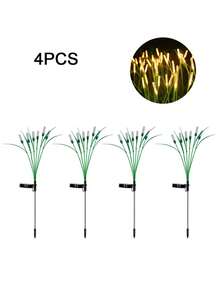 1/2/4pcs LED Solar Powered Reed Garden Lights, Outdoor Stake Lights, Lawn Landscape Lighting Decorative Lights, Suitable For Pond, Patio, Yard, Pathway - One Size Fits All - View 14