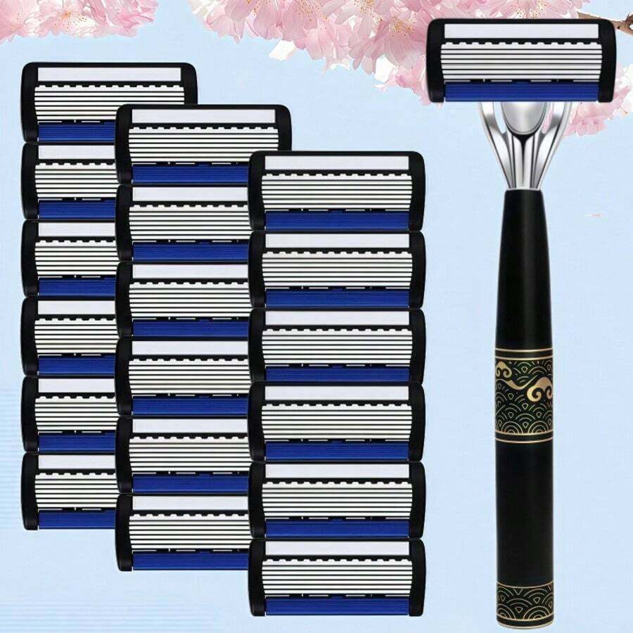 Brand New 7-Story Shaver Sturdy Metal Razor For Men/Lady Featuring A Non-Slip Handle | Precision Blade For Shaving, Works With Replacement Blades - Perfect For Beards, Mustaches, And Facial Hair