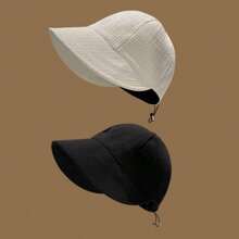 Women's Drawstring Waffle Baseball Cap, Fashionable Sun Protection Beach Travel Hat, Suitable For Spring And Summer Wear - Multicolor - View 7