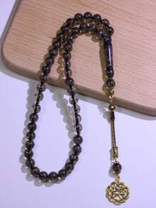 1pc Steady Classic Ink Wash Pattern Resin Men's Prayer Bead Bracelet, Suitable For Men's Daily Wear - Beads - View 18