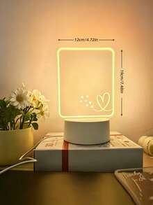 LED 壓克力留言板附 USB 燈座，可乾擦備忘錄板，可重複使用書寫板附筆，發光壓克力便條板，辦公桌配件，臥室小夜燈，每日計畫提醒板，書桌裝飾，節日禮物 - A - 查看 3