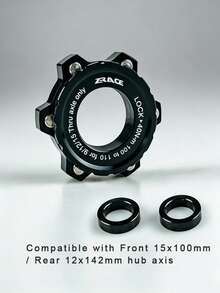 ZRACE Center Lock Hub Boost Adapter,Center-Lock For 6-Hole, 15x100 To 15x110, 12x142 To 12x148 - Black - View 6