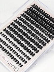 216簇 100D 仿水貂毛 DIY 接睫毛，高級 D 捲度分段式睫毛簇，混長自然豐盈，輕盈可重複使用，美容健康個人護理，節日魅力妝容，適合日常、婚禮、Cosplay、萬聖節、感恩節、聖誕節與新年，假睫毛睫毛簇 - D - 查看 5